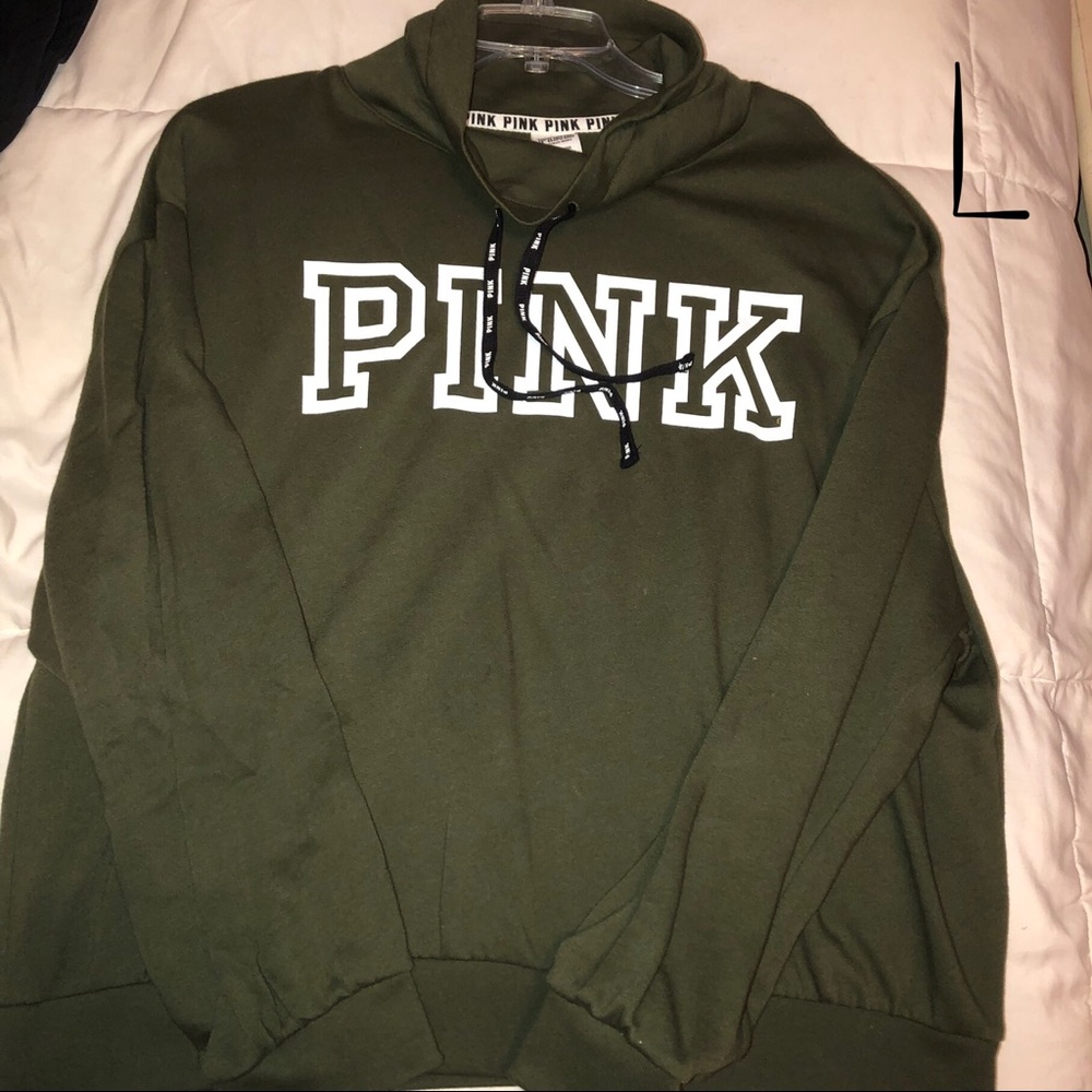 VS Pink Army Green Sweater